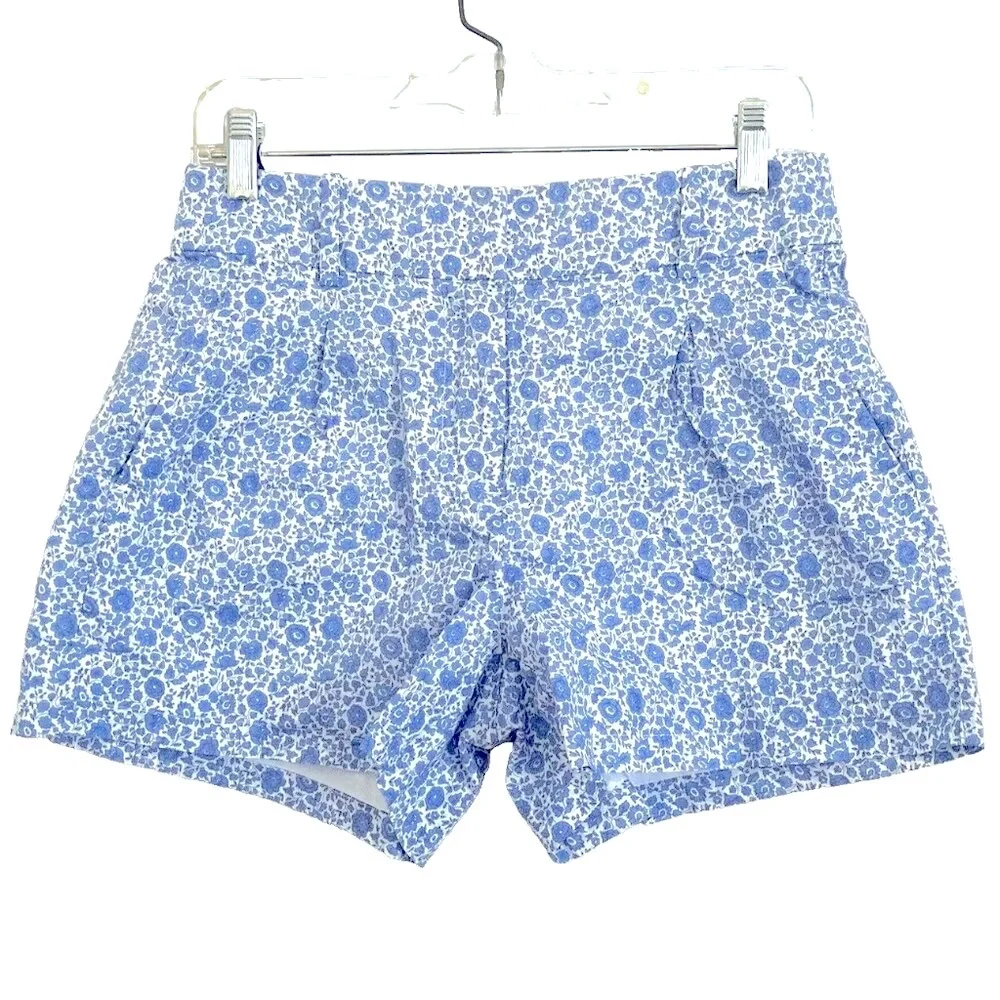 J. Crew Liberty Fabric Floral Shorts Size 0 Summer Beach Vacation